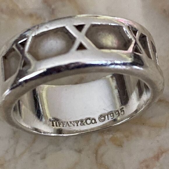 Tiffany & Co. Atlas Ring 925 Sterling Silver Vintage - Picture 4 of 8